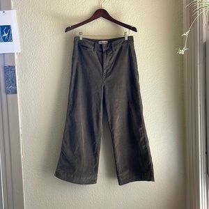 Madewell wide leg green pants